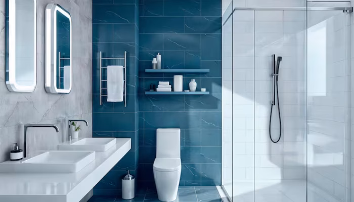 modern-bathroom-with-blue-tile-glass-shower_23-2151995356